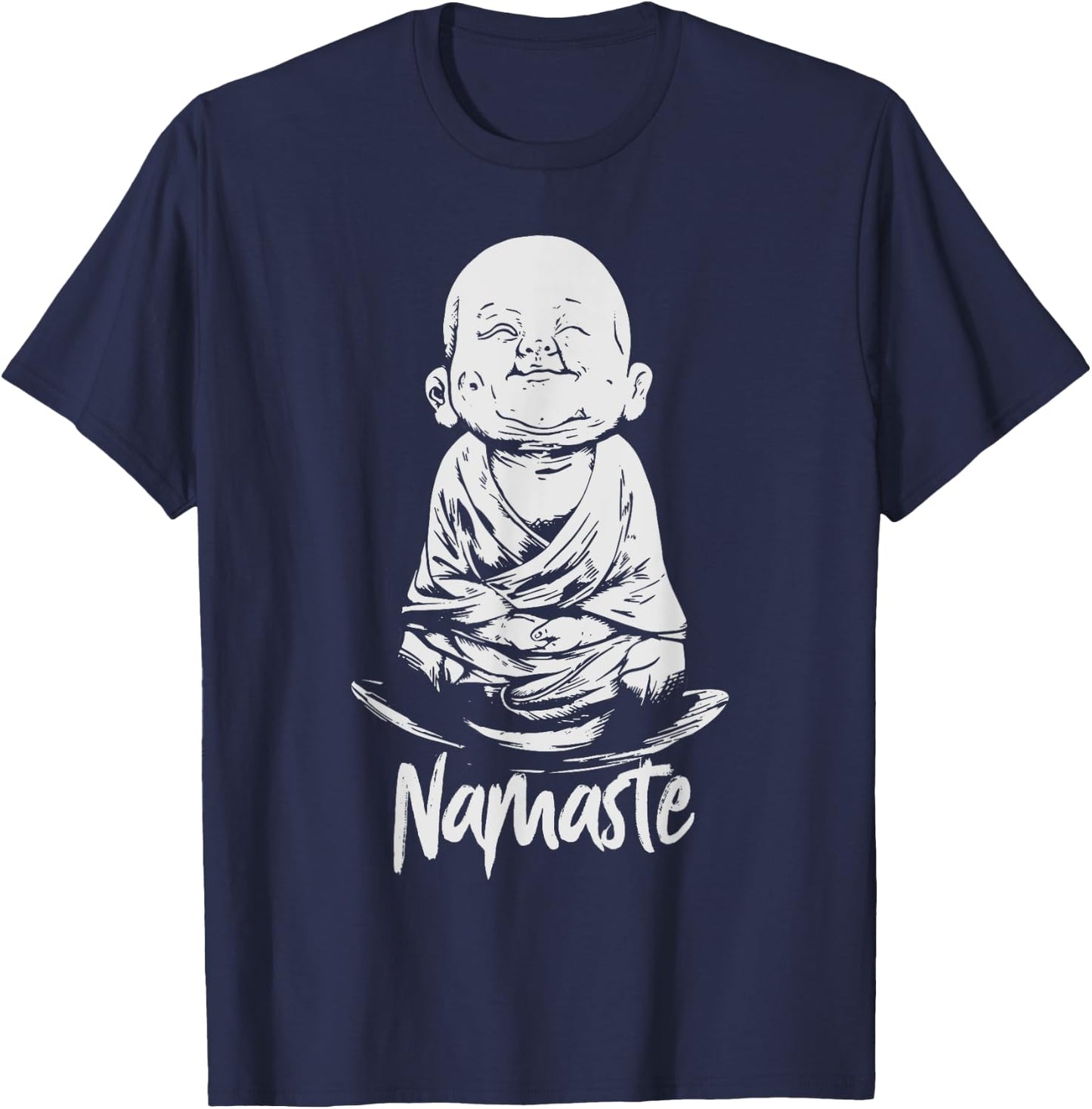 Namaslay shirt Namaste Meditate Buddha Yoga Om Shirt T-Shirt - T-Shirt | Navy