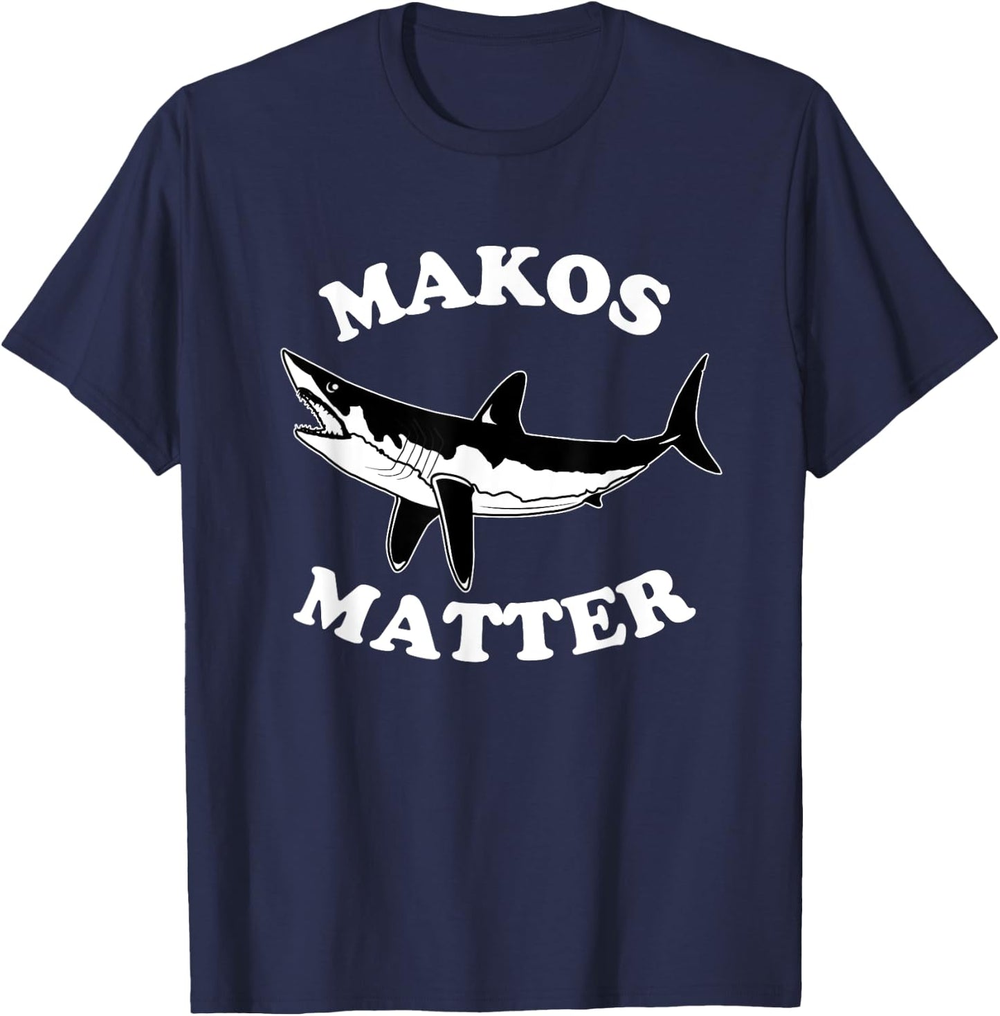 Makos Matter Ocean Conservation Save The Sharks T-Shirt - T-Shirt | Navy