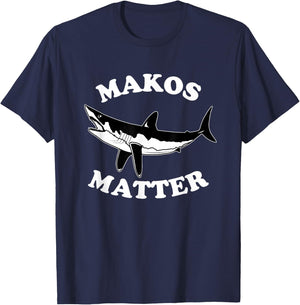 Makos Matter Ocean Conservation Save The Sharks T-Shirt - T-Shirt | Navy
