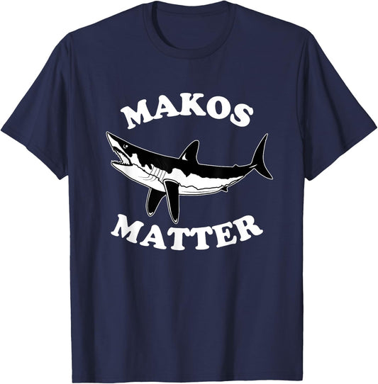 Makos Matter Ocean Conservation Save The Sharks T-Shirt - T-Shirt | Navy