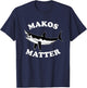 Makos Matter Ocean Conservation Save The Sharks T-Shirt - T-Shirt | Navy