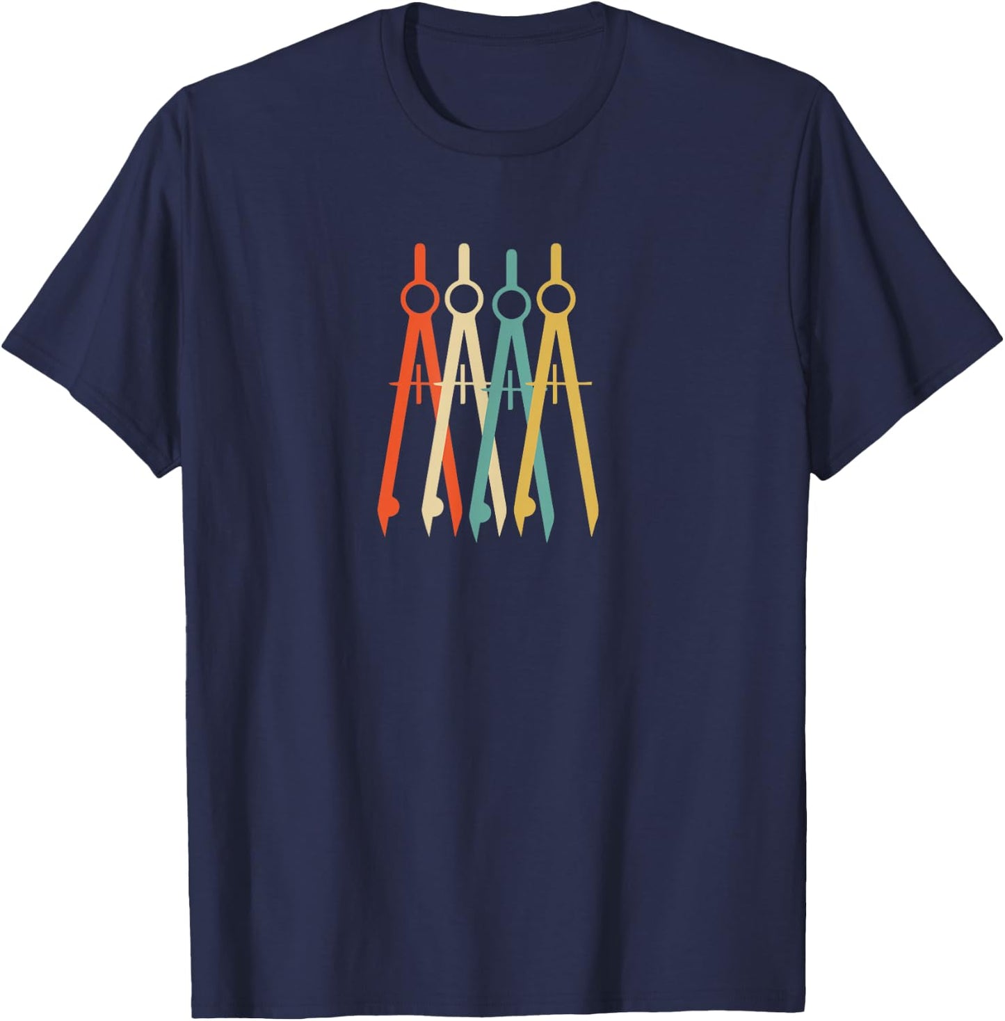Vintage Retro Art Architect Architecture T Shirt Gift T-Shirt - T-Shirt | Navy