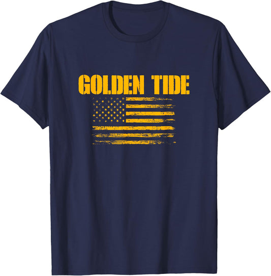 Peabody Golden Tide USA Flag Pride T-Shirt - T-Shirt | Navy