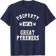 Property of Great Pyrenees - Funny Pyrenees Dog Lover Shirt Women Girls Kids T-Shirt - T-Shirt | Navy