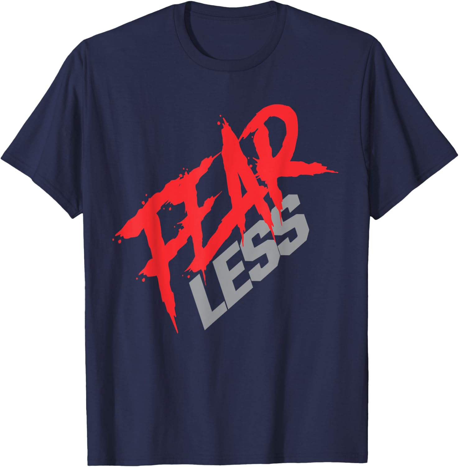 Fear Less | Gym/Workout T-Shirt - T-Shirt | Navy