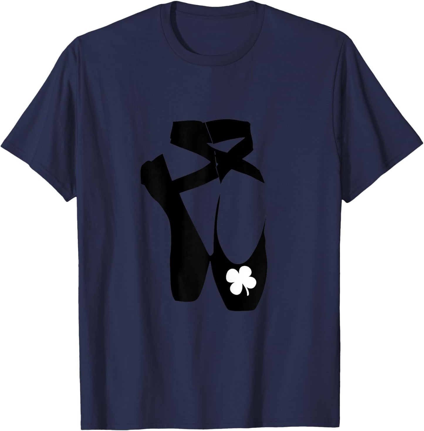 Ballerina St Patricks Day Dance Shoes For Ballet Dancer T-Shirt - T-Shirt | Navy