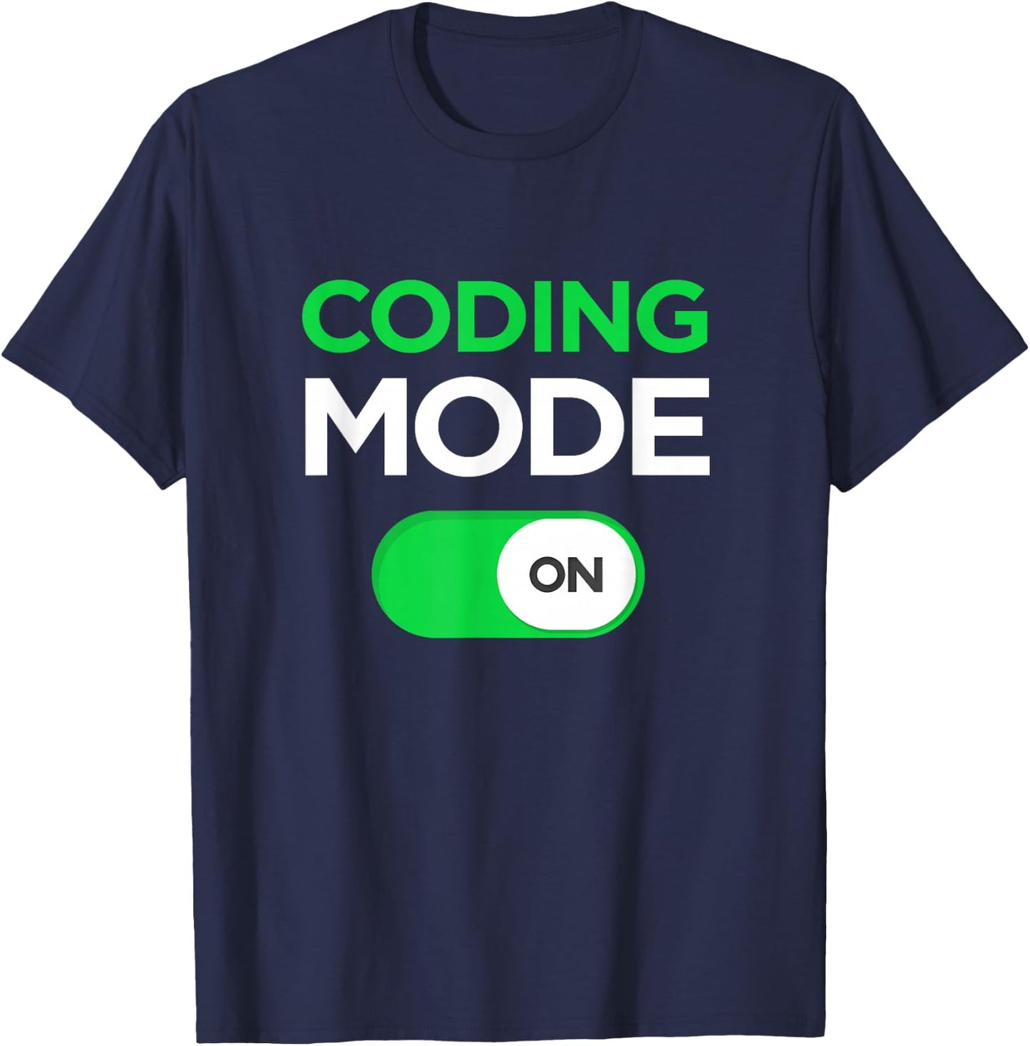 Funny Coding T Shirt Code Mode On Gift Kids, Men, Women T-Shirt - T-Shirt | Navy