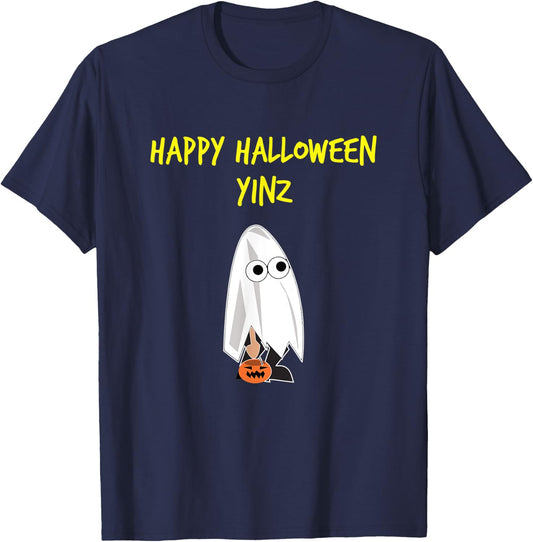 Happy Halloween Pittsburgh Yinz T-Shirt - T-Shirt | Navy