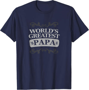 World's Greatest Papa Shirt T-Shirt - T-Shirt | Navy