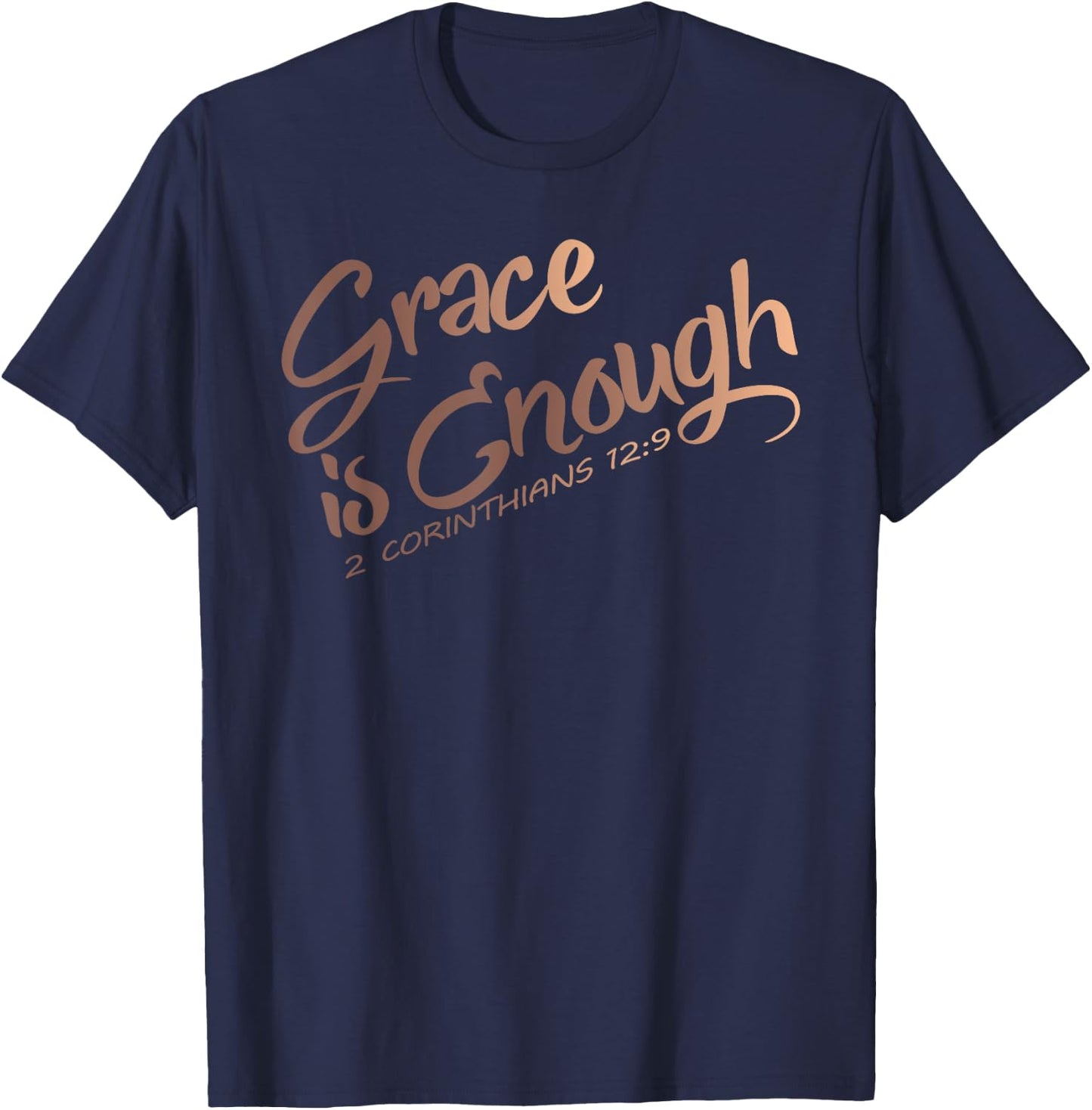 Grace is Enough Christian Shirt and Men of Faith T-Shirt - T-Shirt | Navy