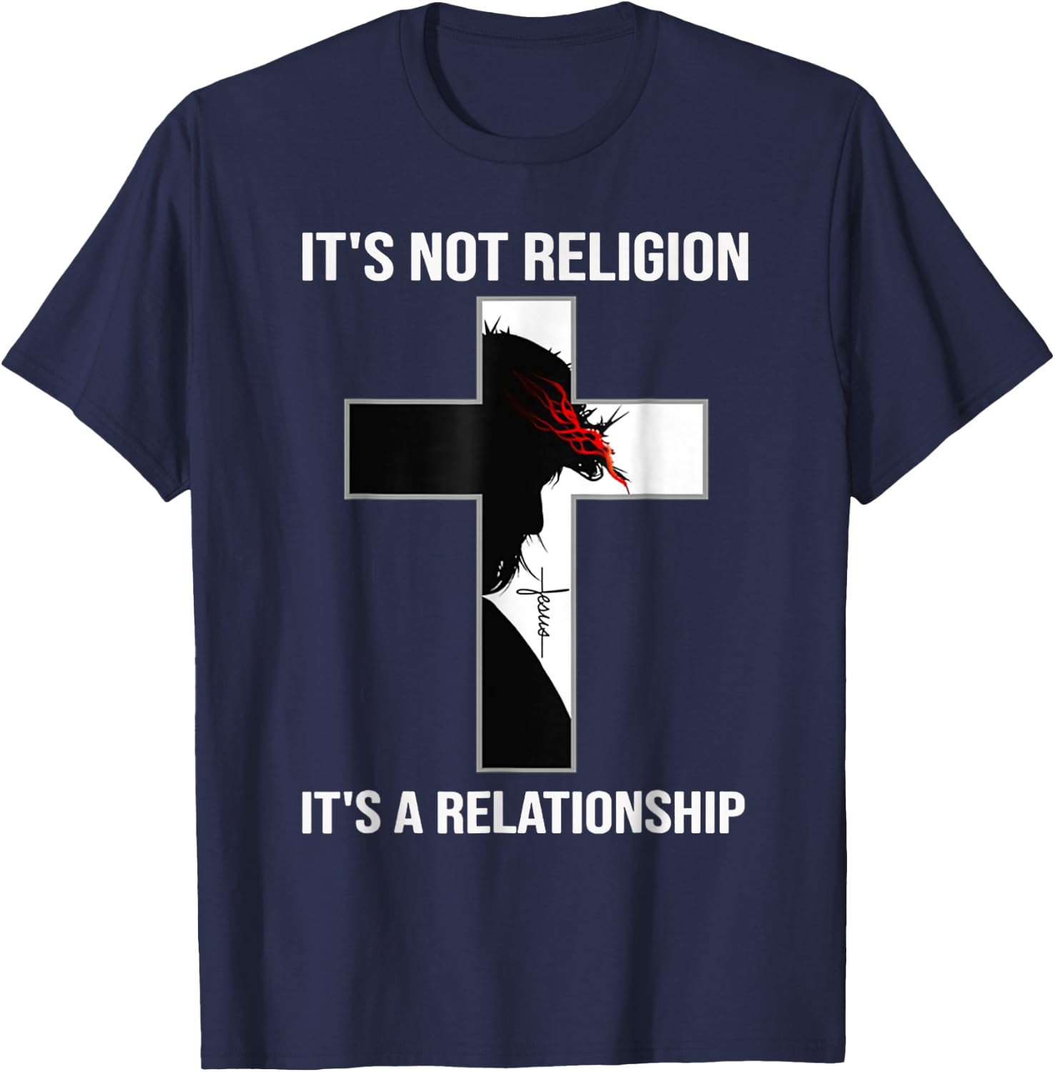 I'ts Not A Religion, It's A Personal Relationship T-Shirt - T-Shirt | Navy