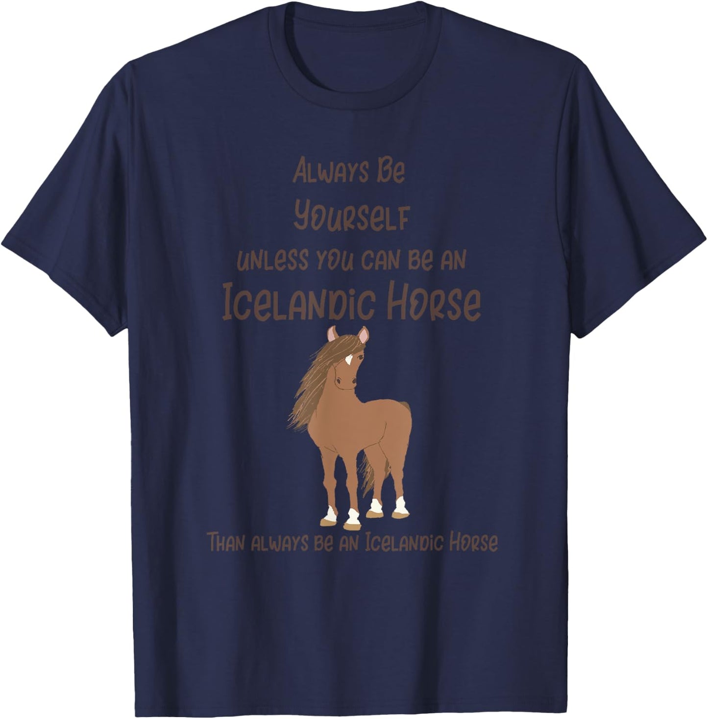 Icelandic Horse Funny Saying Toy Gift Girl Women Kids Teens T-Shirt - T-Shirt | Navy