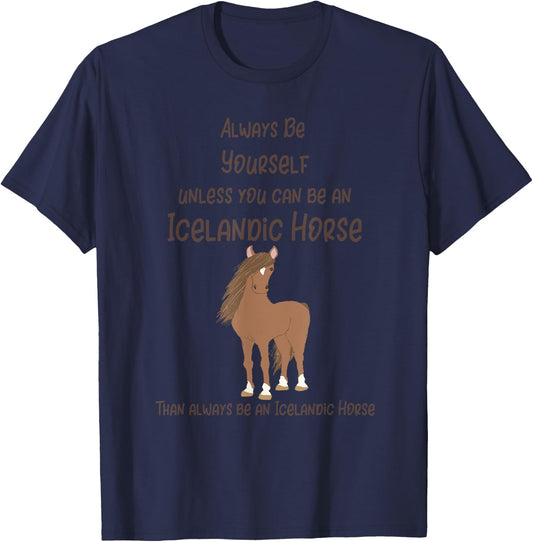Icelandic Horse Funny Saying Toy Gift Girl Women Kids Teens T-Shirt - T-Shirt | Navy