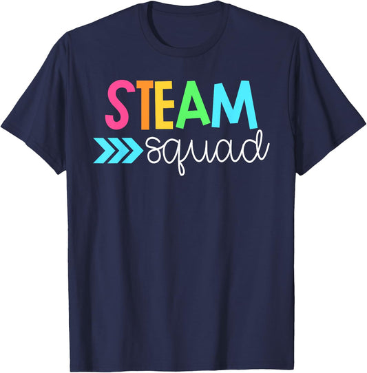 Science, Tech, Engineering, Math, Art Shirts - STEAM Squad T-Shirt - T-Shirt | Navy