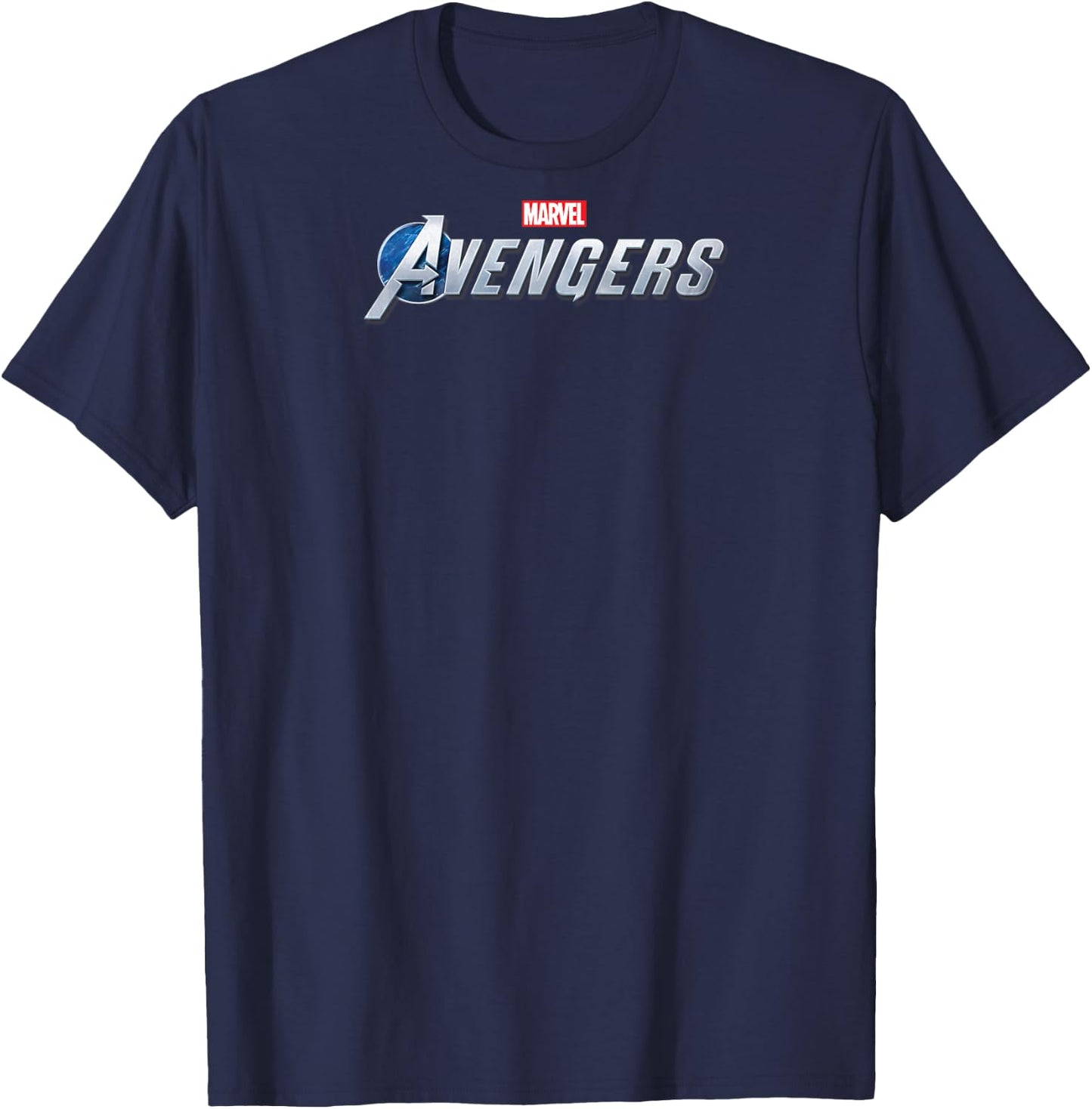 Marvel The Avengers Silver Logo Raglan Baseball T-Shirt - T-Shirt | Navy