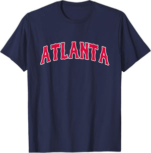 Atlanta - Throwback Design - Classic T-Shirt - T-Shirt | Navy