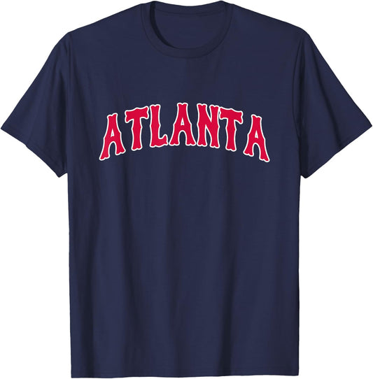 Atlanta - Throwback Design - Classic T-Shirt - T-Shirt | Navy
