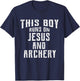 This Boy Runs On Jesus And Archery Christian Gift T-Shirt - T-Shirt | Navy