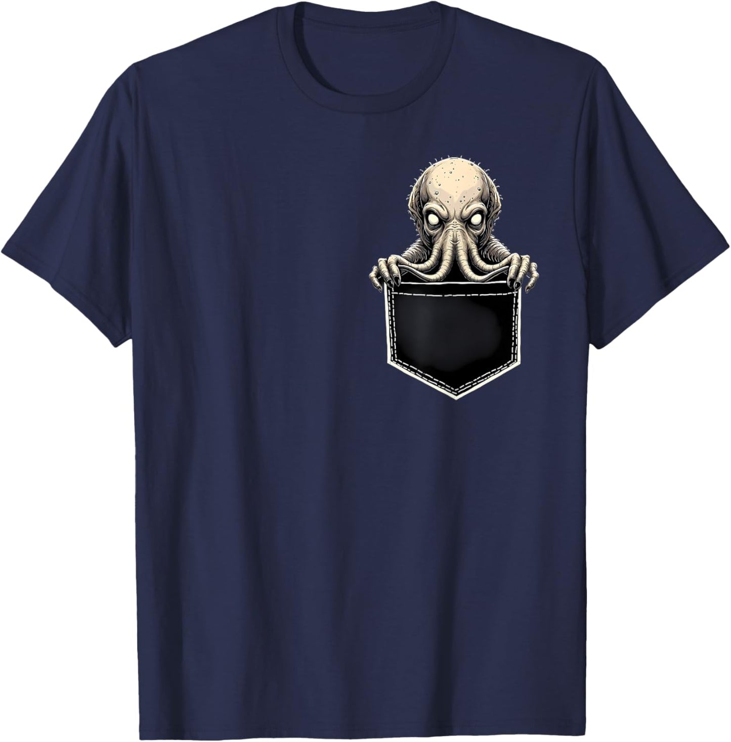 Cthulhu In The Pocket Halloween T-Shirt - T-Shirt | Navy