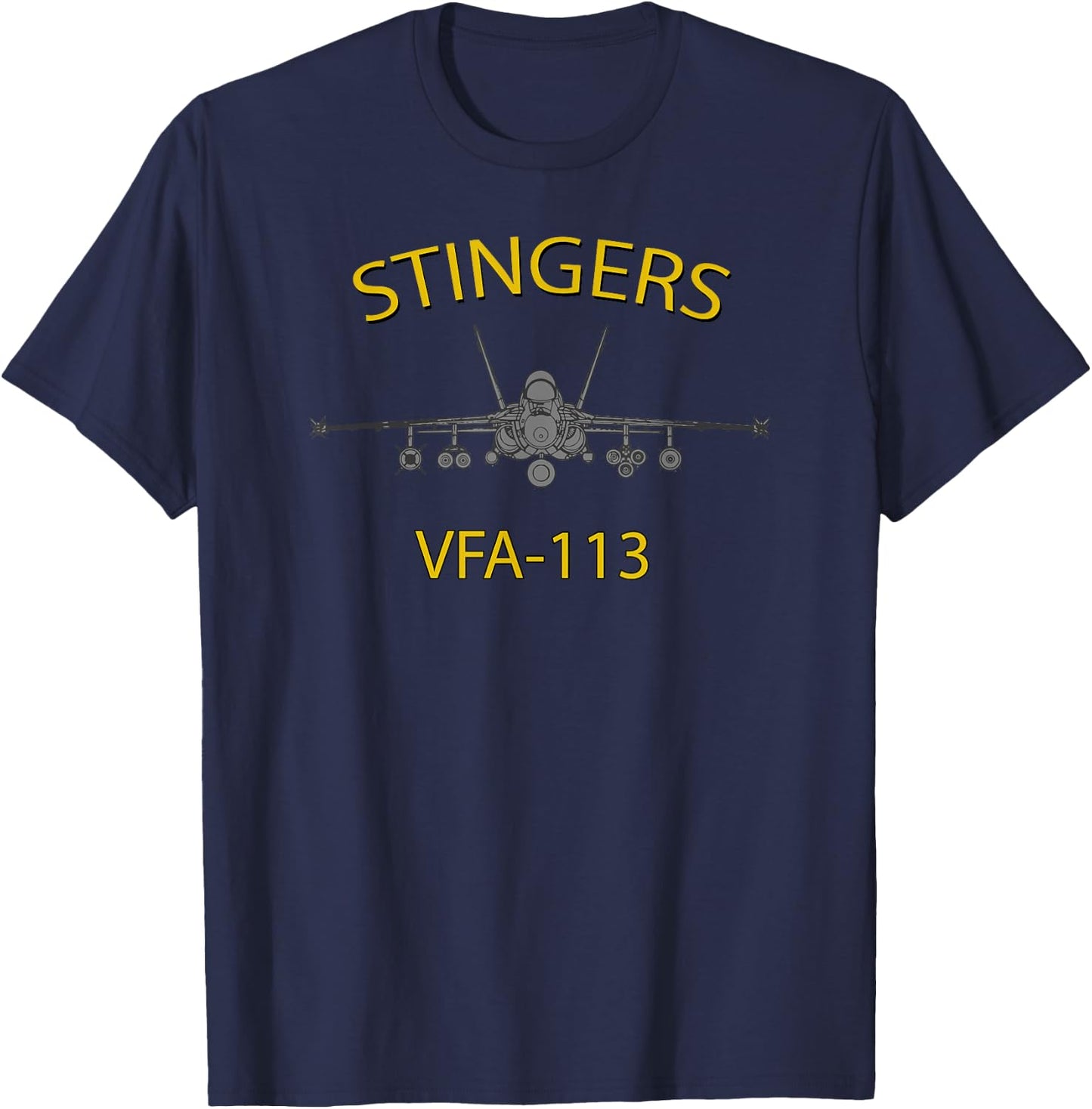 VFA-113 "Stingers" Squadron F-18 Super Hornet T-Shirt - T-Shirt | Navy