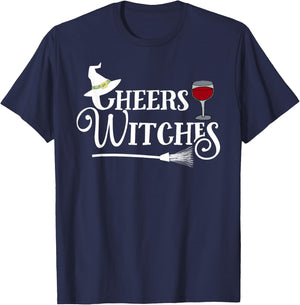 Cheers Witches! - Fun Witch Halloween Shirt T-Shirt - T-Shirt | Navy