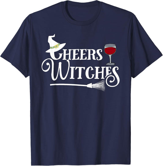 Cheers Witches! - Fun Witch Halloween Shirt T-Shirt - T-Shirt | Navy
