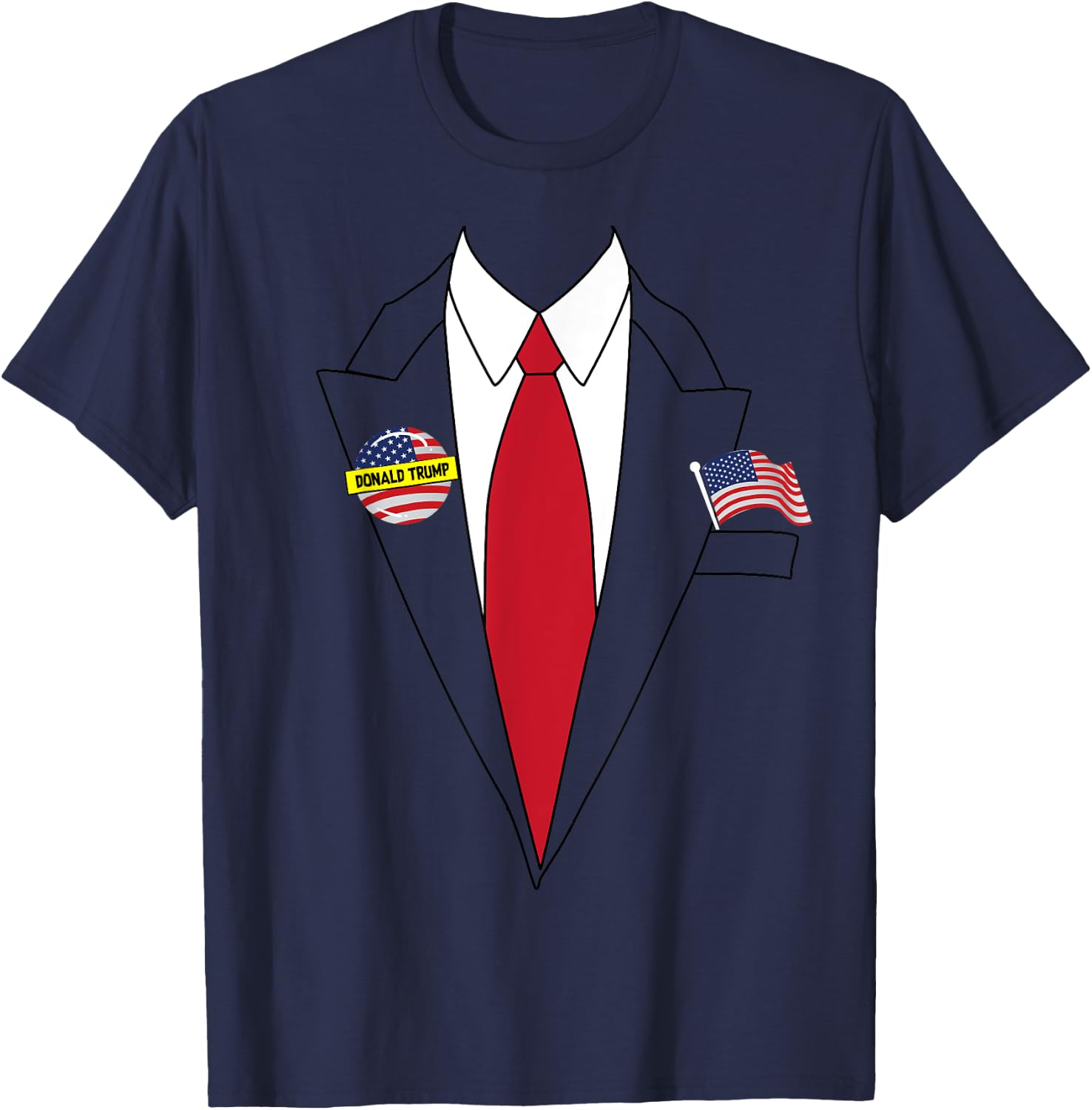 Donald Trump Halloween Costume Shirt | Cute President Gift T-Shirt - T-Shirt | Navy