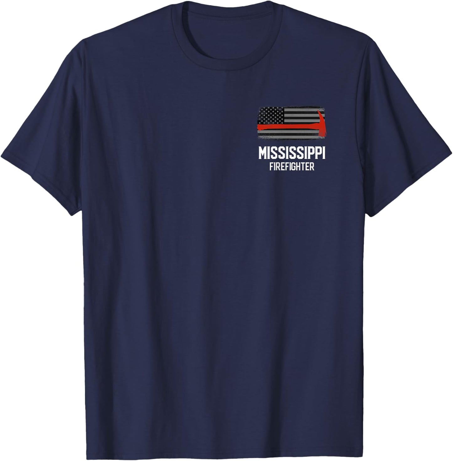 Mississippi Fire Rescue Firefighters Firemen Duty T-Shirt - T-Shirt | Navy
