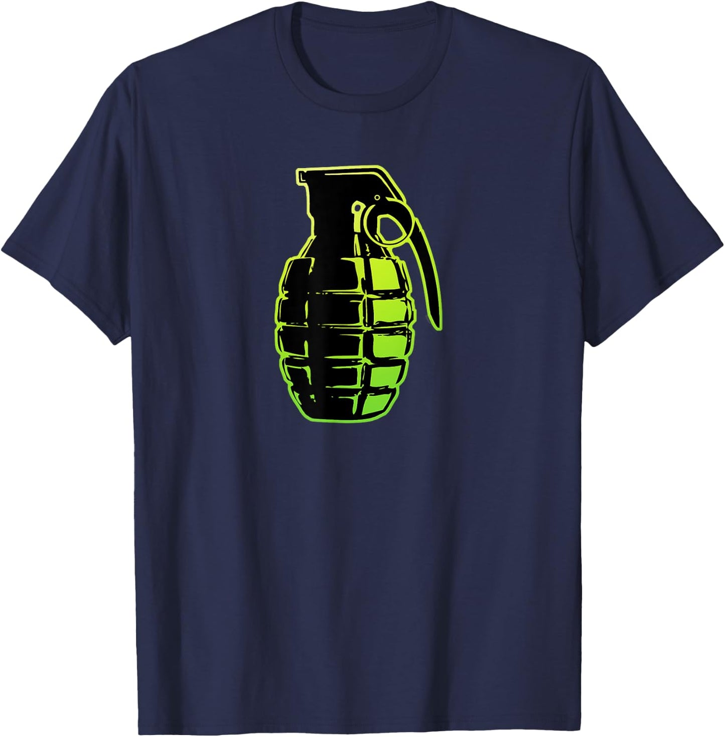 Pineapple Hand Grenade Classic Retro . T-Shirt - T-Shirt | Navy