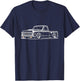 70-72 C10 Stepside Classic Silhouette C10 Truck Old School T-Shirt - T-Shirt | Navy