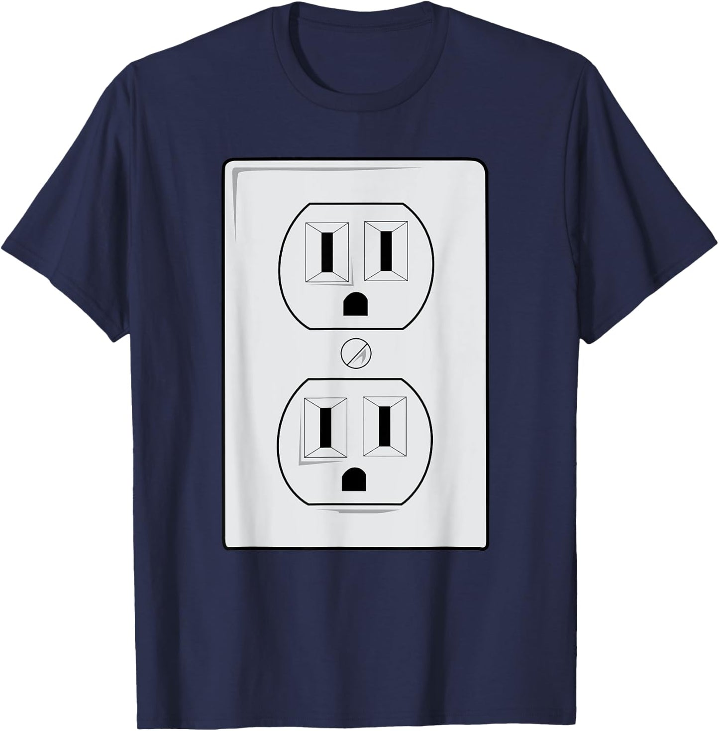 Electrical Outlet Plug And SOCKET Couples Costume Halloween T-Shirt - T-Shirt | Navy