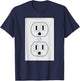Electrical Outlet Plug And SOCKET Couples Costume Halloween T-Shirt - T-Shirt | Navy