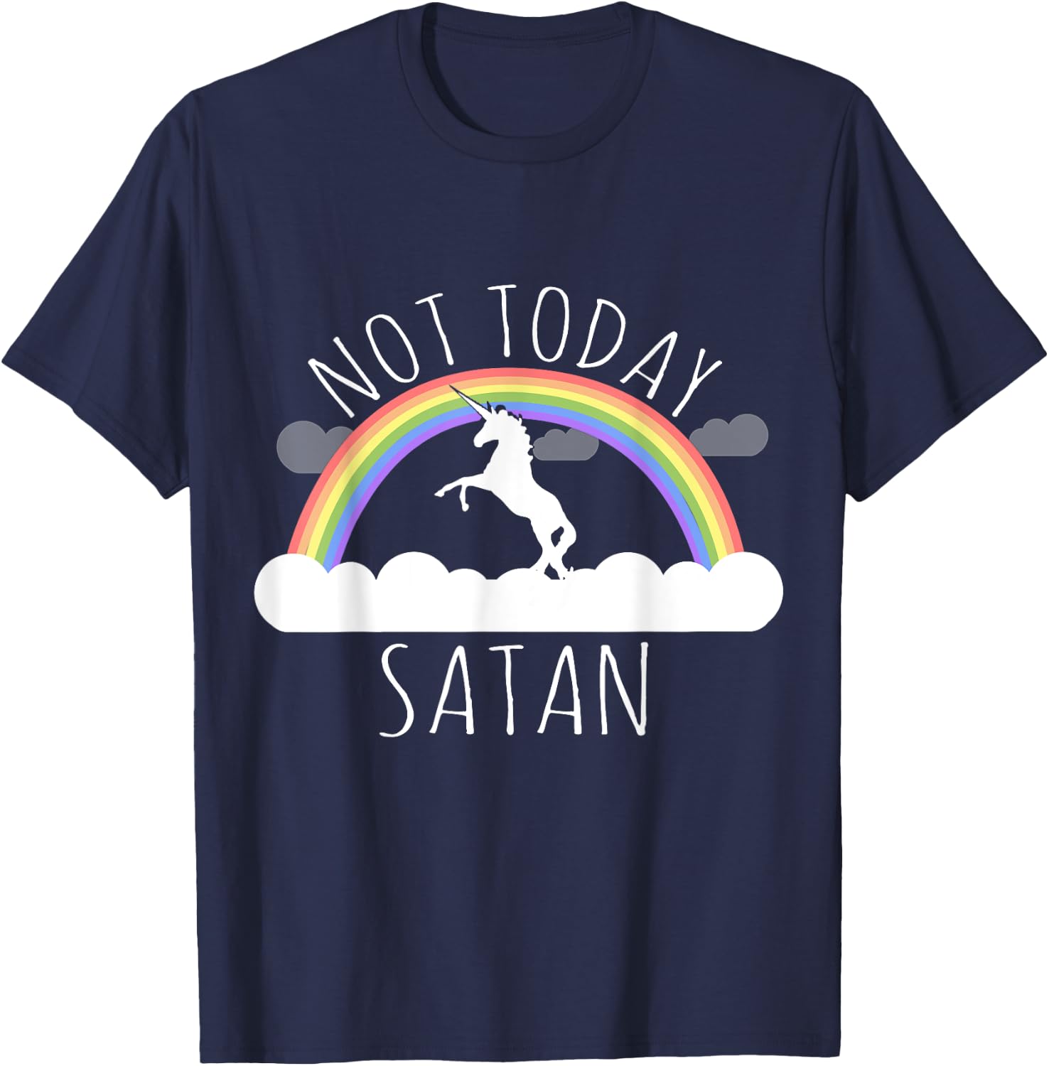 Flippin Sweet Gear Not Today Satan Black Cotton T-Shirt - T-Shirt | Navy