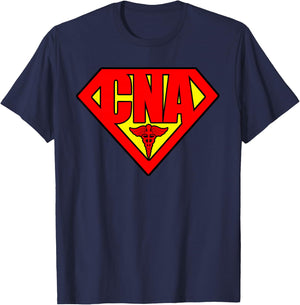 Super Nurse CNA National Nursing Assistants Nurse Hero T-Shirt - T-Shirt | Navy