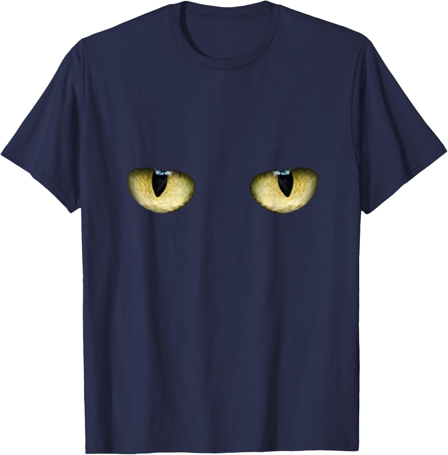 Black Cat Eyes Men Women Kids T-Shirt - T-Shirt | Navy