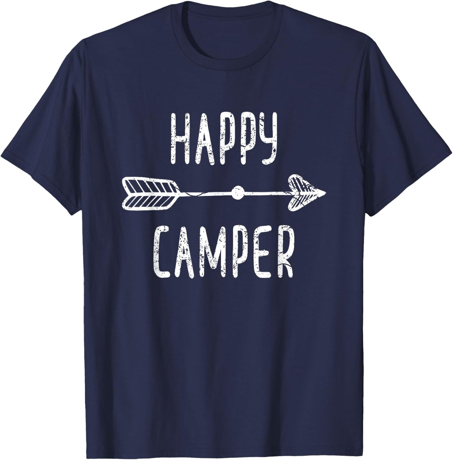 Arrow Happy Camper Accessories Kids Boho Clothes Camping T-Shirt - T-Shirt | Navy