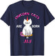Unicorn Cats are Born in July Shirt - Birthday Shirt Gift T-Shirt - T-Shirt | Navy