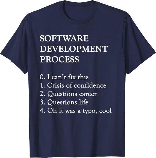 Software Development | Funny Coding Programming T-Shirt - T-Shirt | Navy