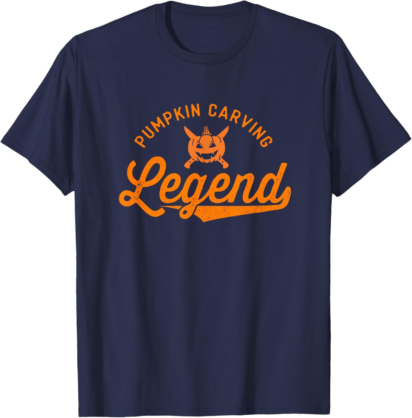 Funny Adult Jack O Lantern Pumpkin Carving Legend Halloween T-Shirt - T-Shirt | Navy