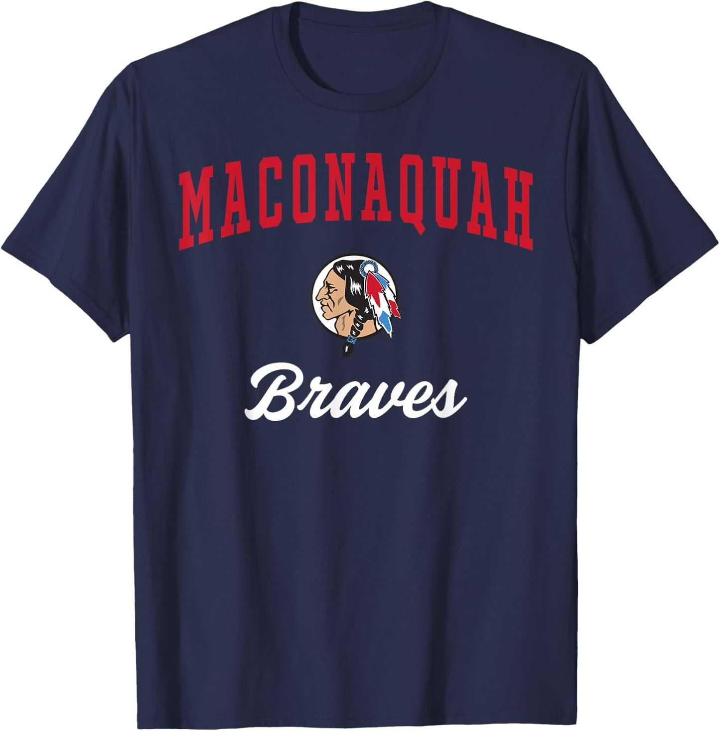 Maconaquah High School Braves T-Shirt - T-Shirt | Navy