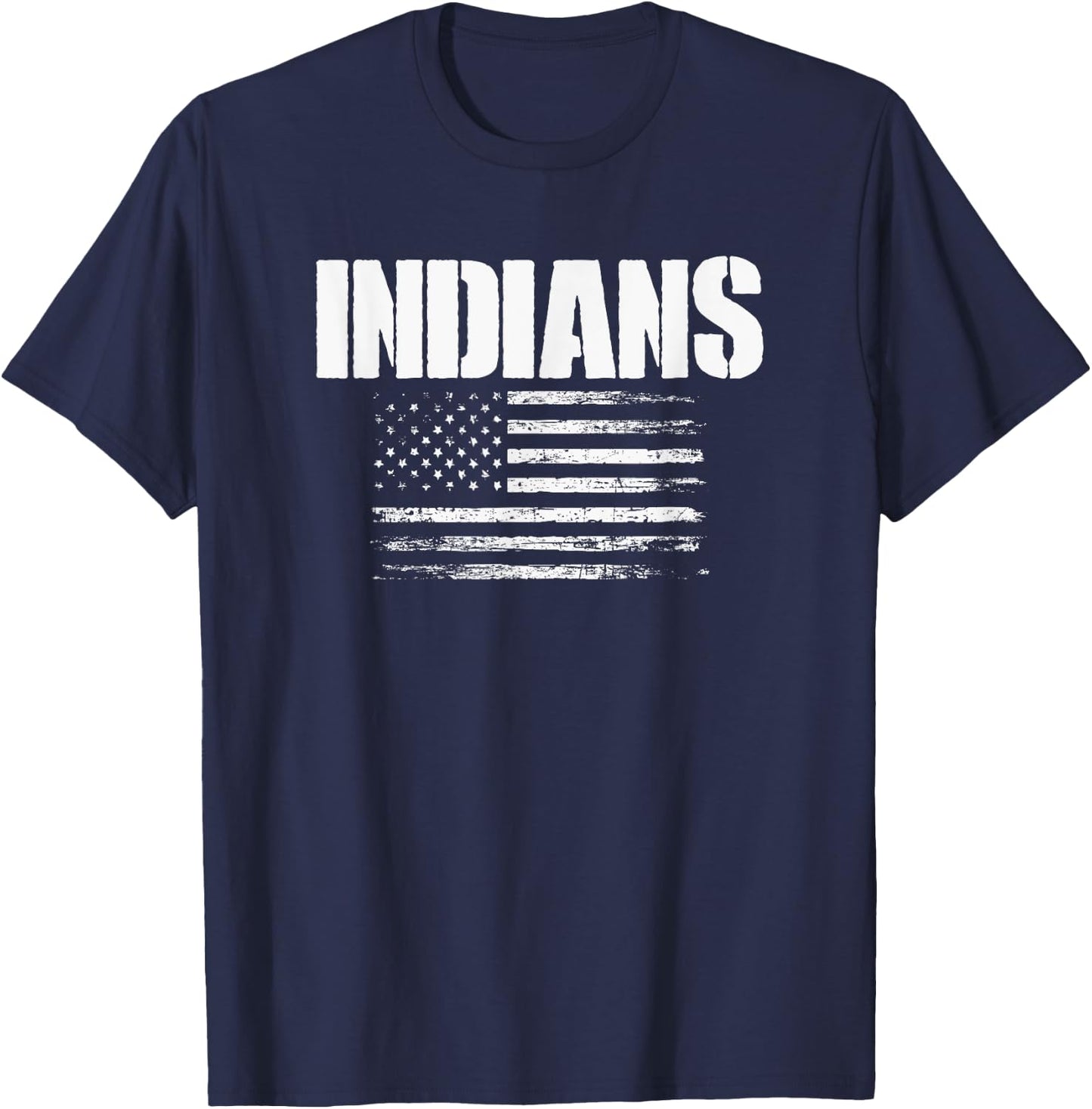 Brimfield Indians USA Flag Pride T-Shirt - T-Shirt | Navy