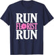 Run Florist Run Parody | Funny Florist and Flower Lover T-Shirt - T-Shirt | Navy