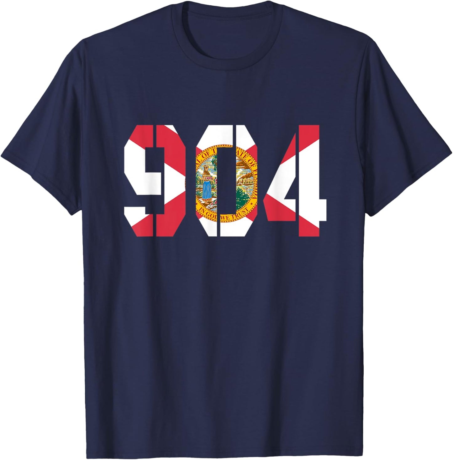 904 Duval Florida Flag Lovers T-Shirt - T-Shirt | Navy