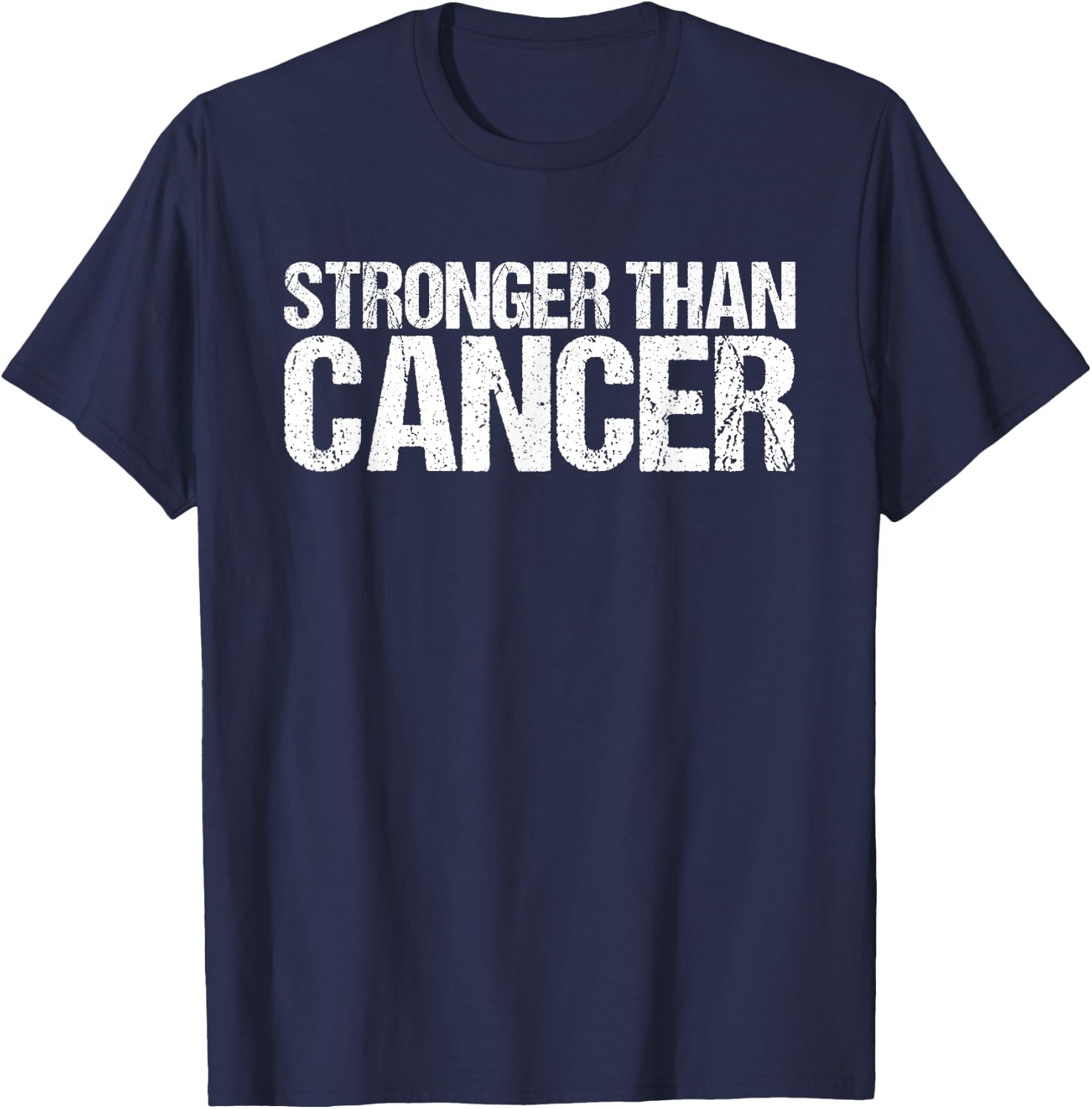 Stronger Than Cancer Find A Cure Cancer Survivor Superhero T-Shirt - T-Shirt | Navy