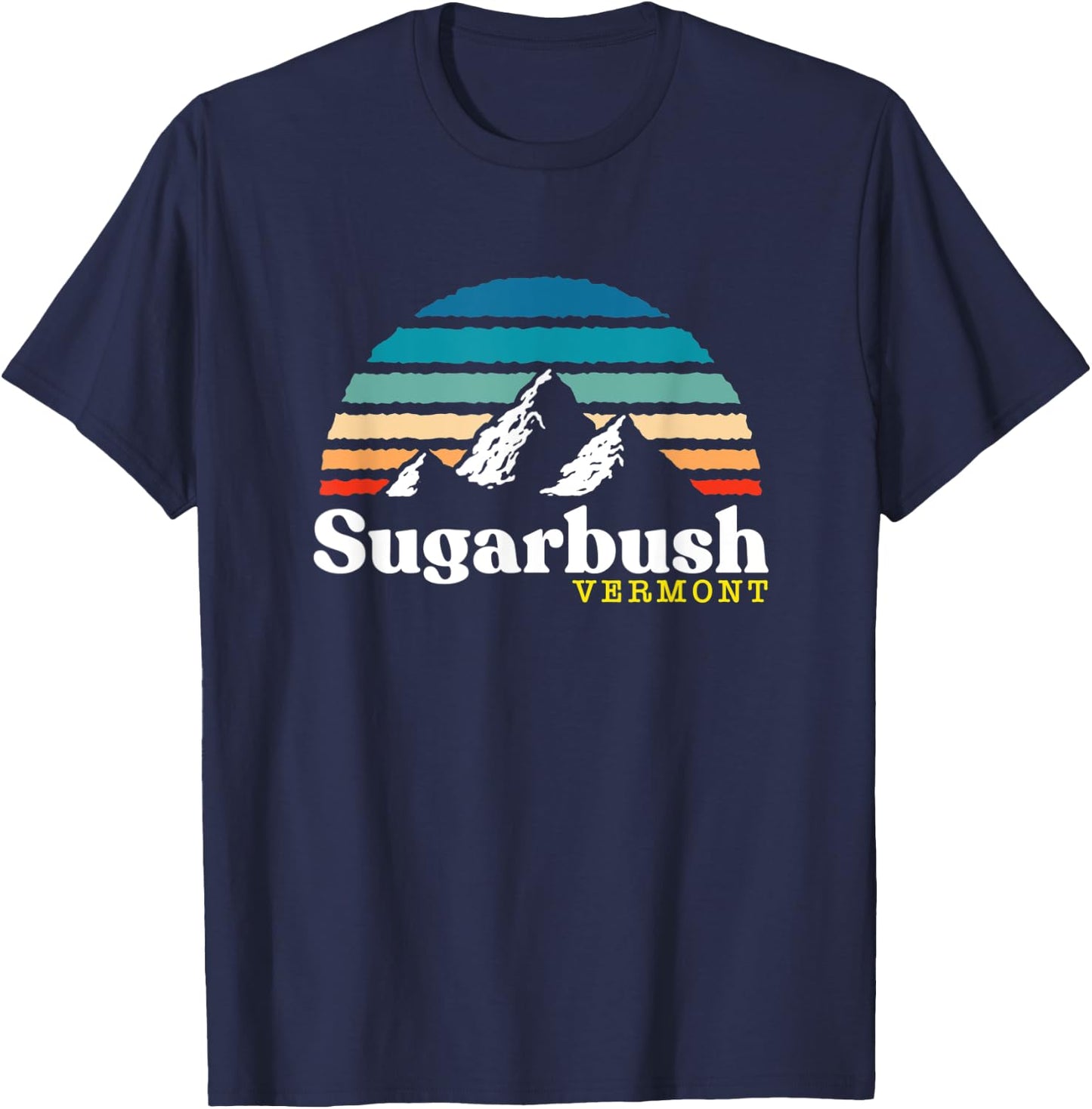 Sugarbush, Vermont - USA Ski Resort 1980s Retro T-Shirt - T-Shirt | Navy