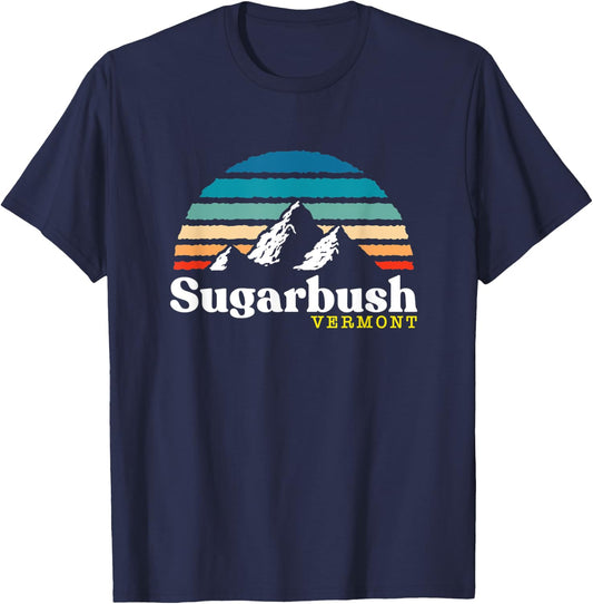 Sugarbush, Vermont - USA Ski Resort 1980s Retro T-Shirt - T-Shirt | Navy