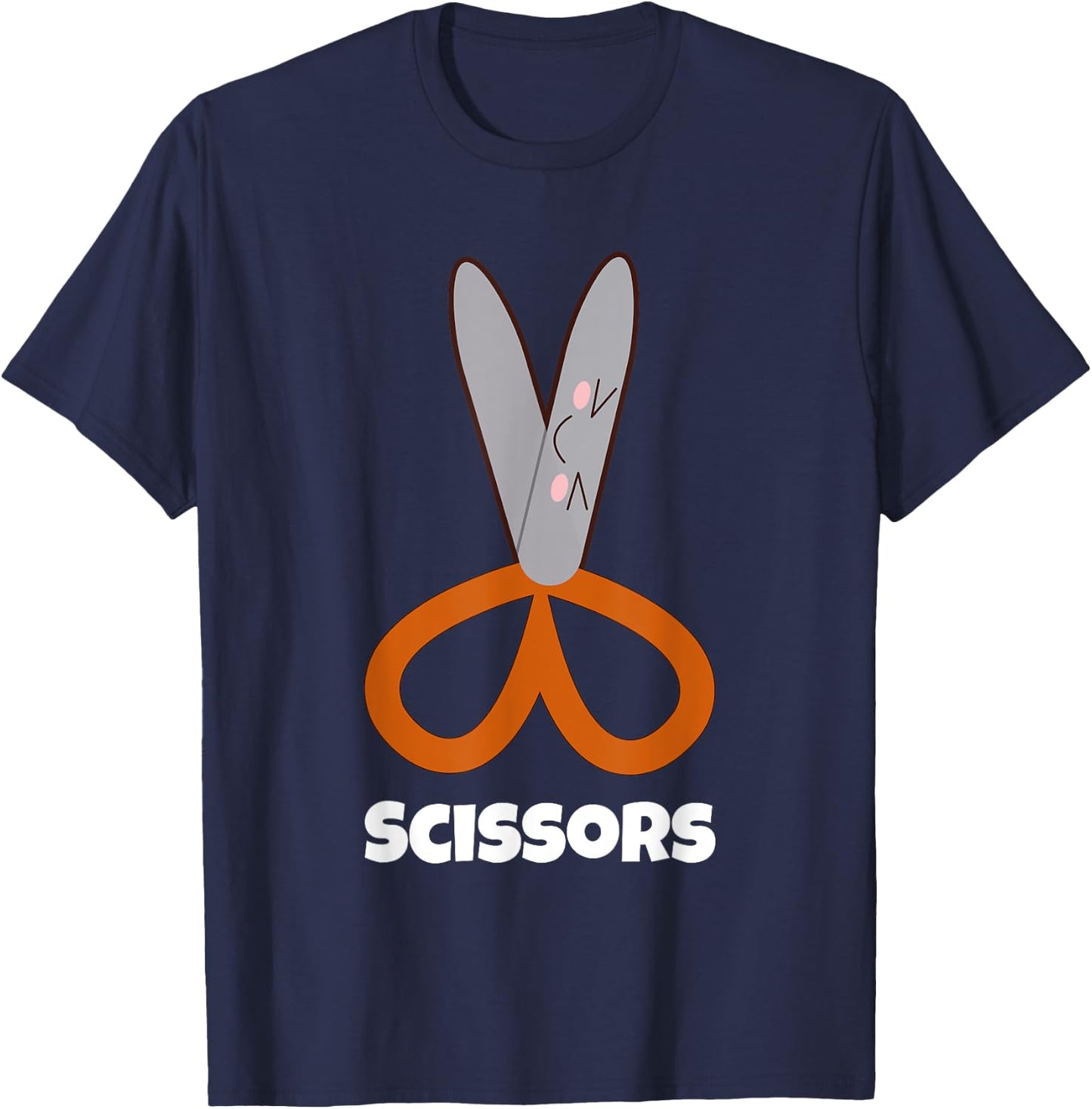 Rock Paper Scissors Shirt Funny Group Halloween Costumes T-Shirt - T-Shirt | Navy