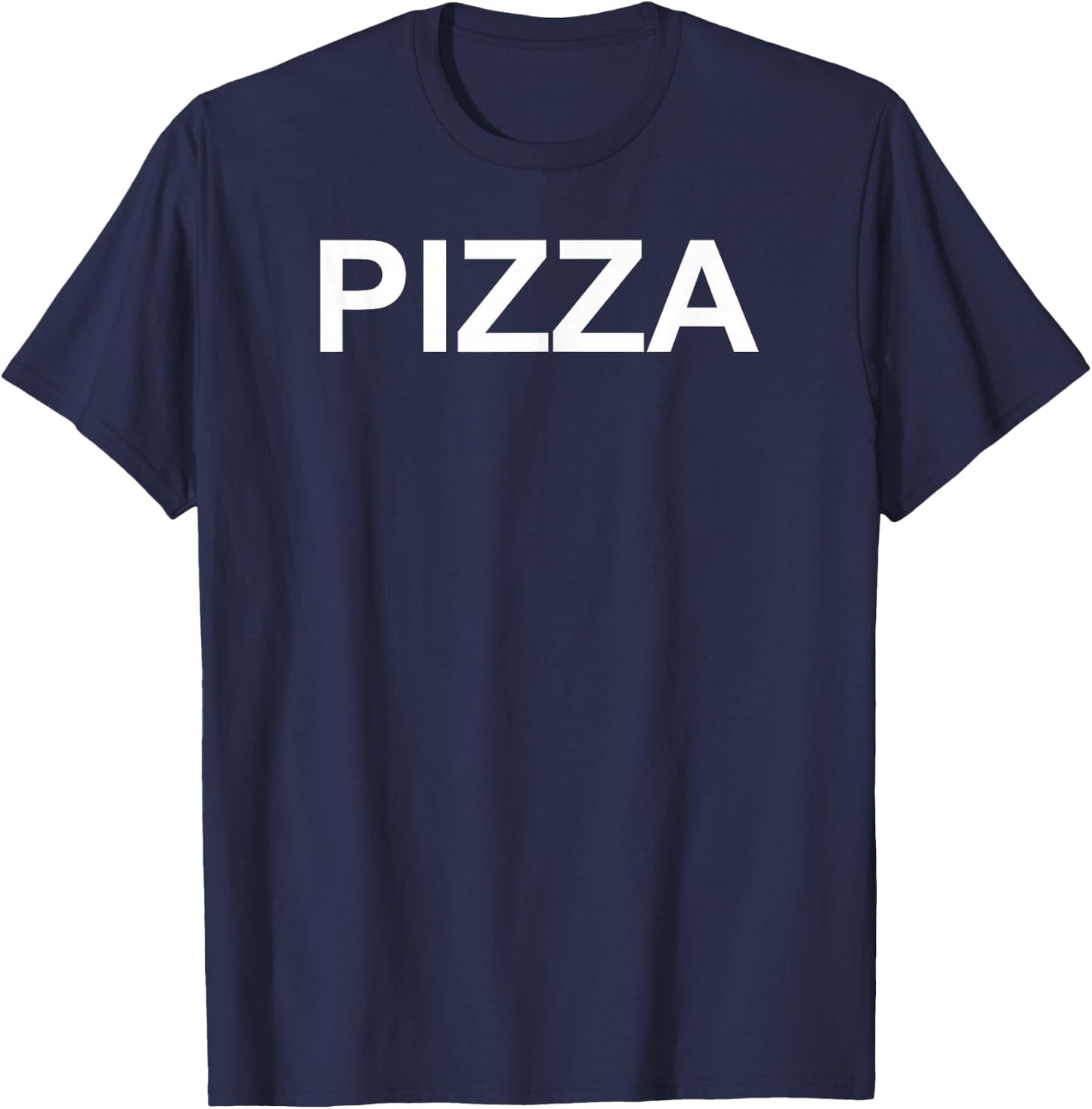 Pizza Text - Costume Gift T-Shirt - T-Shirt | Navy