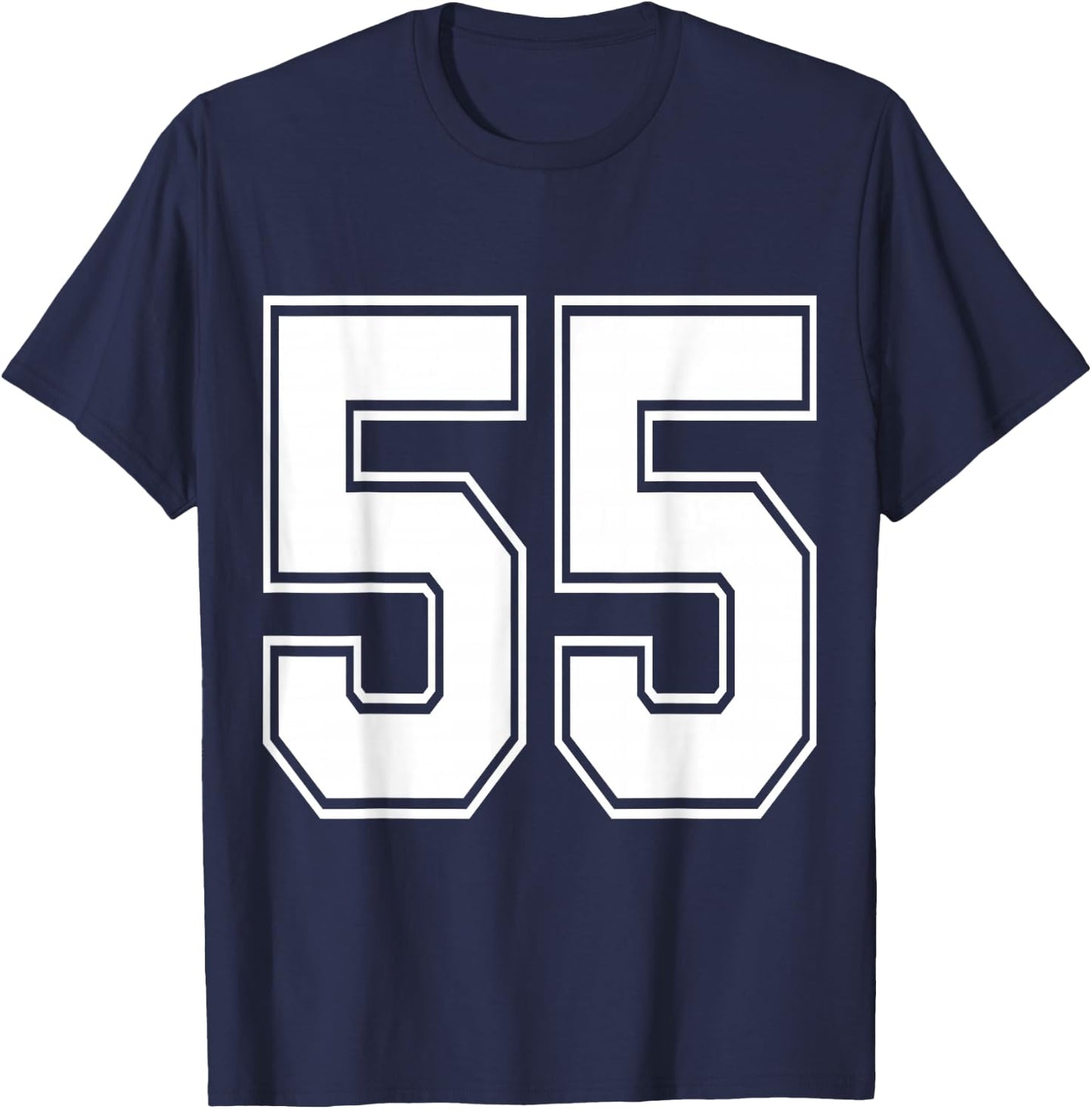 #55 Number 55 Sports. Jersey My Favorite Player #55 T-Shirt - T-Shirt | Navy