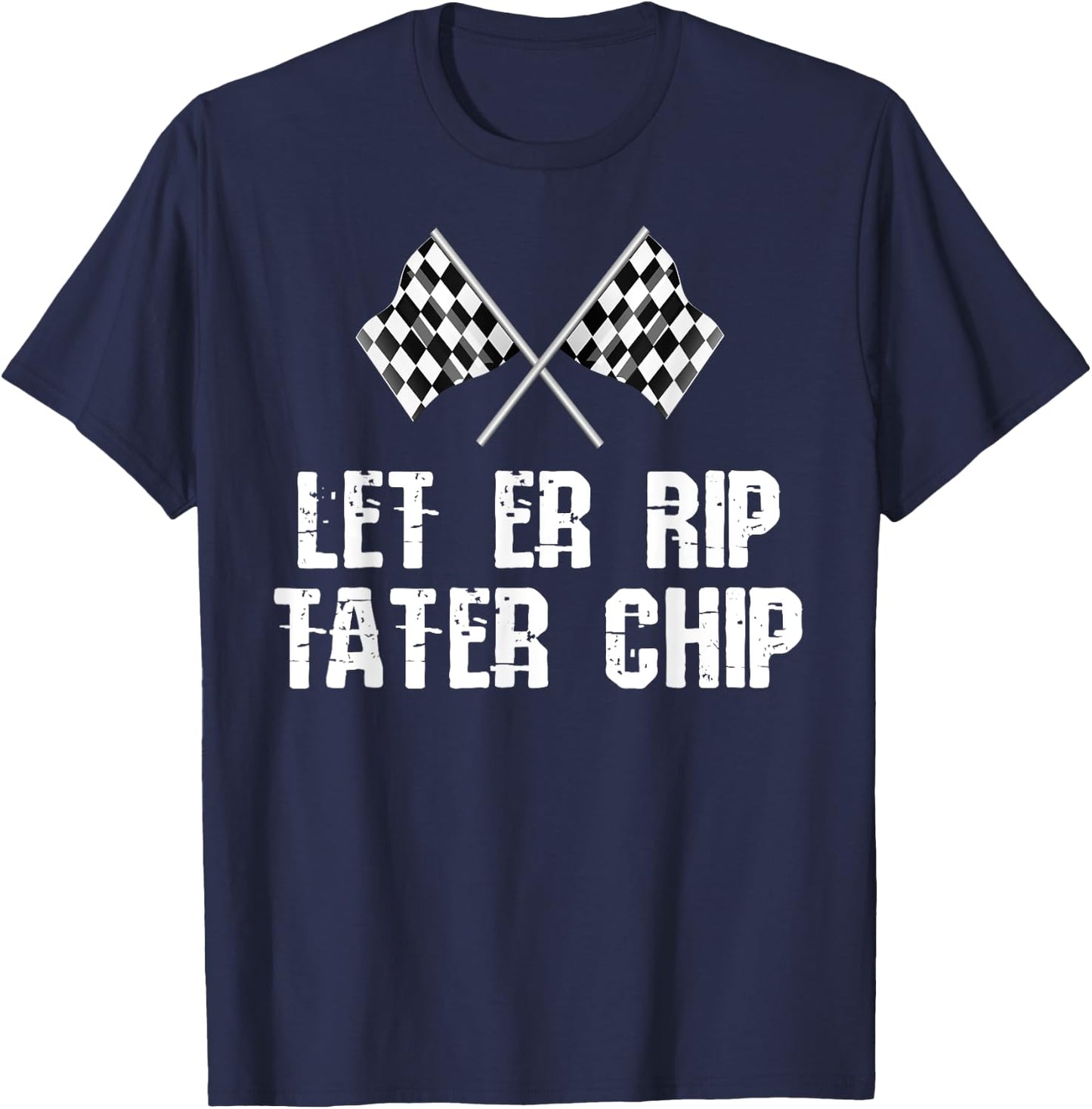 Let er Rip Tater Chip Flags Top T-Shirt - T-Shirt | Navy